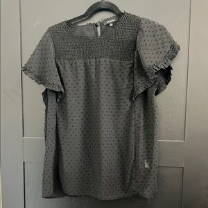 Shein Black Textured Blouse